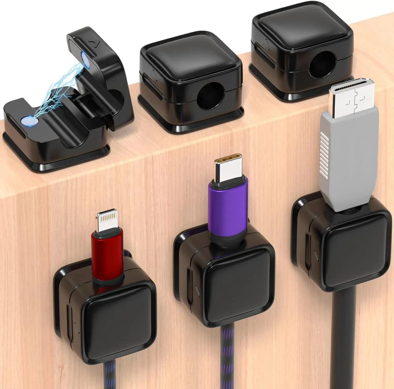 Car Cable Organizer - Mini organisateur de câbles, support magnétique
